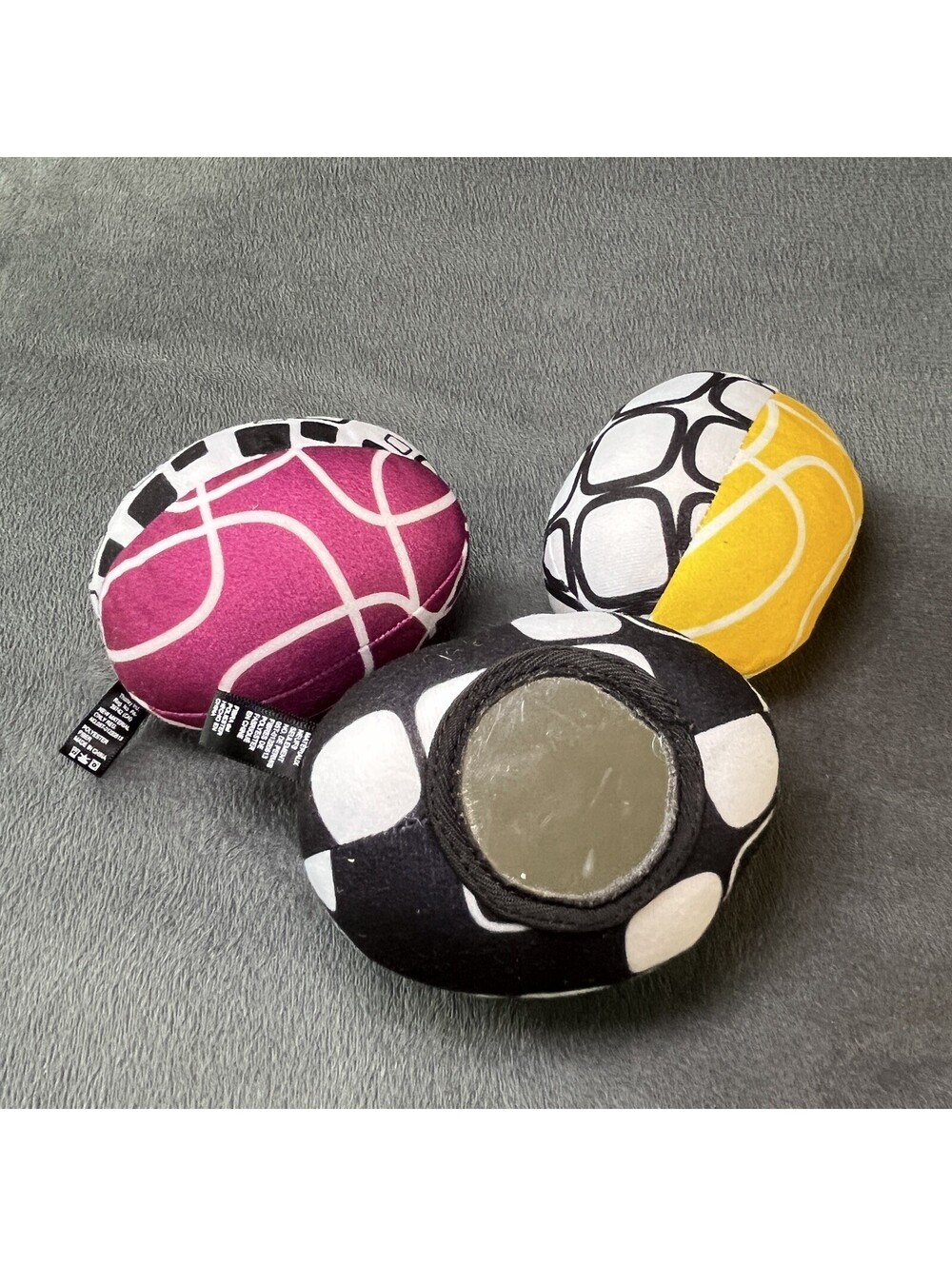 4Moms MamaRoo Plush Mobile Toy Ball Set of 3 Teal Yellow Maroon Replacement Part